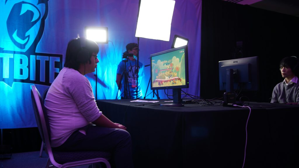 Two men playing video games
